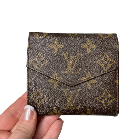 Authentic Louis Vuitton Vintage Compact Elise Brown Monogram Wallet 1980โs - Picture 3 of 16